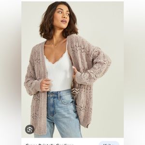 Altar’d State Grace Pointelle Cardigan NWT
